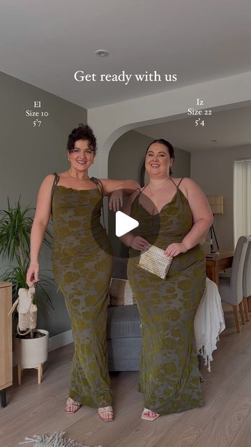 Iz and El | Inclusive Fashion on Instagram: "Affordable size inclusive wedding guest outfit 👏🏼👏🏼👏🏼this cowl neck maxi dress is giving glam with a mixture of mesh and velvet floral and we think it’s perfect for any occasion you have coming up  Comment wedding guest if you want the links 🫶🏼  #stylingreel #reeloftheday #fashionreel #30daysofoutfits #outfitchallenge #weddingguestdress #sizeinclusive #sizeinclusivity #sizeinclusivefashion #stylenotfashion #stylenotsize #matchingoutfits #duo #matchingstyle #coordinatingoutfits #stylingreels #plussizefashion #plussizeuk #size10 #occasionwear #occasiondresses #occasionoutfits #racesoutfit #weddingguestoutfit #weddingguestoutfitideas" Engagement Party Guest Outfit, Quince Guest Outfit Dresses, Couple Wedding Guest Outfits, Wedding Guest Plus Size, Plus Size Wedding Guest Outfits, Wedding Guest Dress Plus Size, Plus Size Wedding Guest, Cowl Neck Maxi Dress, Plus Size Wedding Guest Dresses