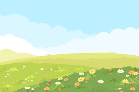 Hand drawn spring wallpaper | Free Vector #Freepik #freevector #background #flower #floral #nature Cute Nature Illustration, Spring Vector Illustration, Cute Drawing Background, Nature Background Drawing, Freepik Vector Free, Background To Draw, Nature Background Illustration, Cute Flower Wallpaper, Spring Templates