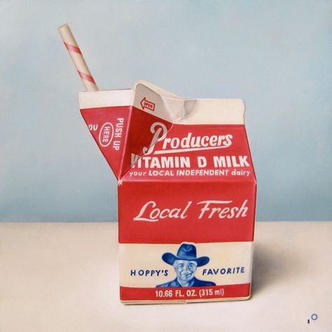 Tumblr Carton Of Milk, Still Life Pictures, Life Drawing Reference, Object Drawing, Vintage Packaging, Milk Carton, Still Life Drawing, Hyperrealism, Color Studies