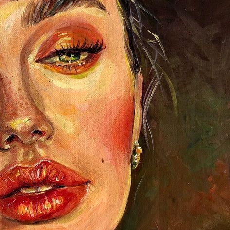 Portrait Oil Painting, Buy Original Art, Painting Art Projects, Diy Art Painting, Canvas Art Painting, Painting Oil, Original Fine Art, Female Portrait, Portrait Art