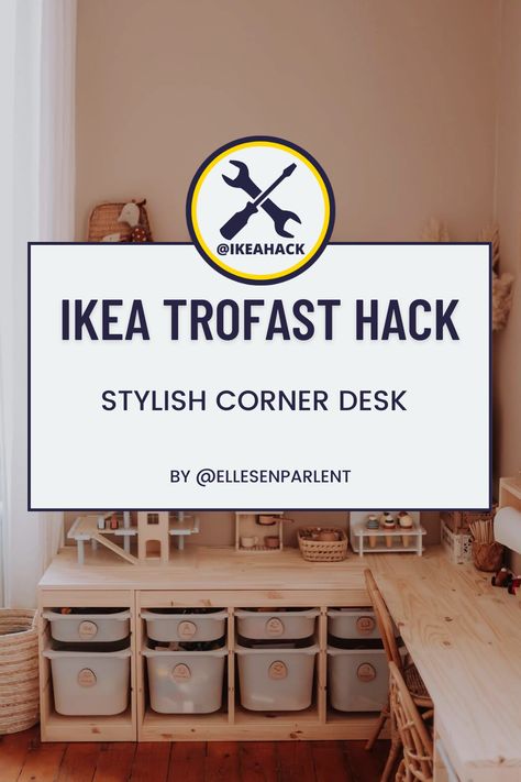 Ikea Corner Storage Hack, Trofast Train Table, Ikea Trofast Corner Desk, Ikea Trofast Corner Hack, Ikea Trofast Hack Desk, Kids Desk Ikea Hack, Ikea Trofast Corner, Trofast Corner Hack, Ikea Trofast Table