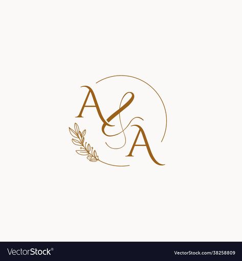 Aa Monogram Logo Design, Initial Design Ideas, Wedding Logo Aa, A And S Wedding Logo, Aa Design Logo, Wedding Logos Monogram, Aa Monogram Wedding, A A Wedding Logo, Monogram For Wedding Initials