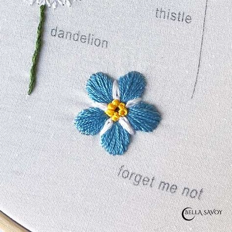 Flower Embroidery Stitch Along Part 2 — Bella Savoy Embroidery Wildflowers, Embroidery Stitches Flowers, Lavender Uses, Lazy Daisy Stitch, Embroidery Stitch, Embroidery Tutorial, Embroidery Stitches Tutorial, Seed Stitch, French Knot