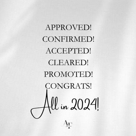 Type "YES" to claim this for you ✨️ APPROVED!CONFIRMED!ACCEPTED!CLEARED!PROMOTED!CONGRATS! All in 2024! Follow @thealphafemalesclub for daily reminders that you can and you will! Get your daily motivation! #growthmindset #growth #healthymindset #empowering #womensupportingwomen #womenempoweringwomen #queens #businessbabe #girlbossquotes #girlbosshustle #growthmindset #femaleboss #selflovequotes #hersuccess #sheconquers New Promotion Quotes, Approved Vision Board, Approved Accepted Congratulations, Getting Promoted At Work Quotes, Promoted Aesthetic, Promotion Motivation, Promotion Quotes, Alpha Females, 2025 Goals