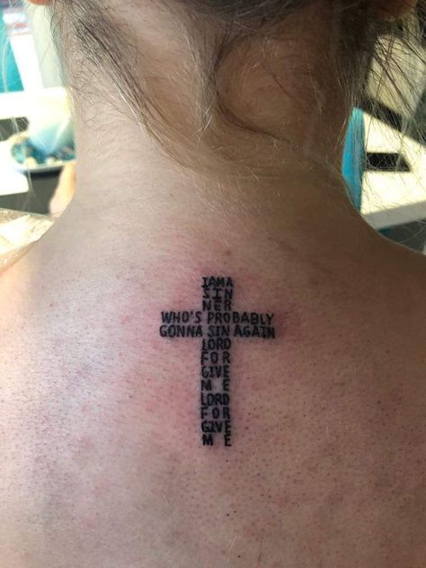 #kendricklamar #tattoo #sinner #bitchdontkillmyvibe I Am A Sinner Tattoo, Rap Tatoos Ideas, Kendrick Lamar Lyrics Tattoo, Kendrick Lamar Tattoo Ideas Lyrics, Rap Lyric Tattoos, Partynextdoor Tattoo Ideas, Asap Rocky Tattoo Ideas, Kendrick Lamar Inspired Tattoos, Partynextdoor Tattoo