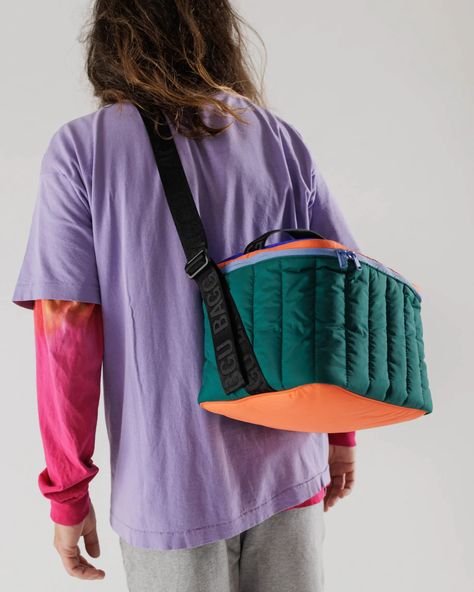 Puffy Cooler Bag : Trail Mix - Baggu Snacks To Share, Drinks And Snacks, Jelly Crystals, Snack Packs, Trail Mix, Cooler Bag, Green Bag, Bright Orange, Pink Bag