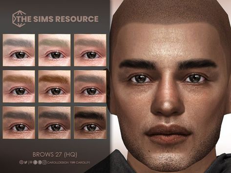 Sims 4 Cc Eyebrows, Cc Eyebrows, Eyebrows Thick, Bushy Eyebrows, Play Sims 4, Thick Brows, Play Sims, Thick Eyebrows, Sims Resource