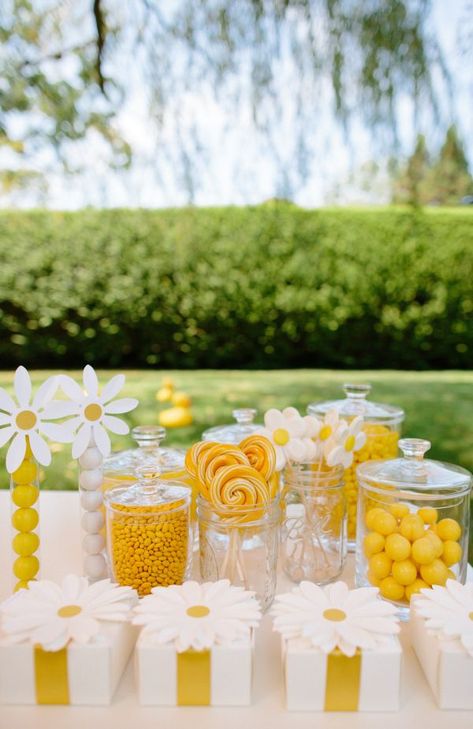 baby shower ideas, birthday party ideas, Candy, chevron napkins, cupcakes, daisy, daisy candy bowls, daisy streamers, daisy umbrella, Darcy Miller, gumballs, lollipops, martha stewart weddings, OpenSky, outdoor party ideas, Polka Dots, summer daisy party, summer party ideas, tent, WEdding Marketing Expert, Wedding PR, Wedding Public Relations, Yellow Yellow Birthday Parties, Daisy Decorations, Daisy Baby Shower, Candy Stand, Daisy Party, Yellow Candy, Sunshine Baby Showers, Yellow Party, Yellow Birthday