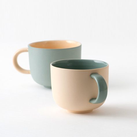 James Hoffmann, Porcelain Mug, Ceramic Tea Cups, Porcelain Tableware, Cup Ceramic, Ceramic Tea Cup, Hand Built Pottery, Cup Handles, New Ceramics