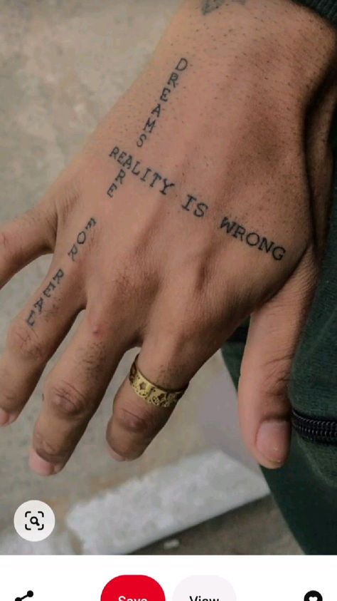 Juicewrld Tattoo Ideas, Text Tattoo Hand, Typography Tattoo Design, Quote Hand Tattoo, Hands Remember Tattoo, Writing Hand Tattoo, Hand Tattoos Quotes, Small Text Tattoo Men, Tattoo Text Ideas Men