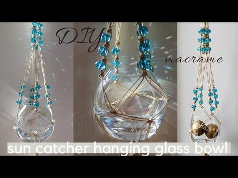 Glass Bead Plant Hanger, Glass Beaded Plant Hangers Diy, Macrame Plant Hangers With Beads, Diy Beaded Plant Hanger, Plant Jewelry Diy, Beaded Plant Hangers Diy, Beaded Plant Hangers, Seashell Plant Hanger, Macrame Plant Hanger Easy