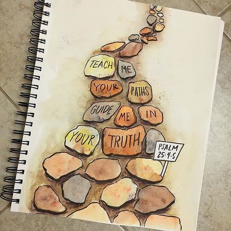 #Repost @sandyallnock ・・・ The path of enlightenment....stepping stones of truth… Path Of Enlightenment, Christian Drawings, Sandy Allnock, Bible Drawing, Bible Journaling Ideas Drawings, Bible Doodling, Bible Journal Notes, Inspire Bible Journaling, Ayat Alkitab