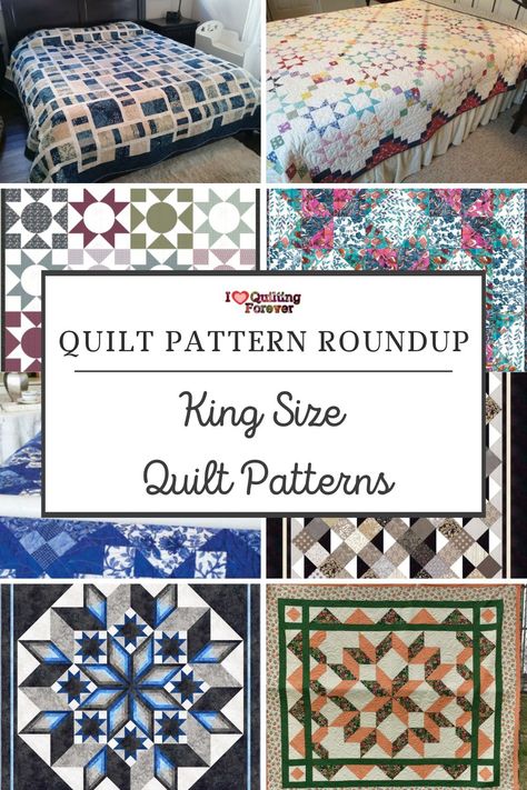 Quilts For Queen Size Bed Patterns, Size Of King Size Quilt, King Bed Quilt Patterns, King Size Bed Quilts Patterns, Bed Quilting Designs Patterns, Quilt Patterns For King Size Bed, Double Bed Quilt Pattern, Easy King Quilt Pattern, King Size Quilt Patterns Modern