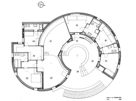 Cini Boeri Architetti, Paolo Rosselli · Holiday House on the Maddalena Island · Divisare Circular House, Cini Boeri, Circular Buildings, Architecture Design Drawing, Floor Plan Layout, Architecture Model Making, Architecture Concept Drawings, Architecture Design Concept, Architectural Drawing