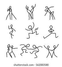 Stick Figure Tattoo, Dancing Sketch, Stick Men Drawings, Dancing Drawing, Dance Tattoo, Doodle People, Stick Drawings, Cartoon Drawings Of People, Cartoon Drawings Disney