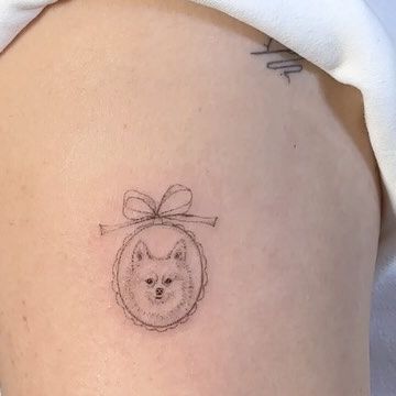 〰️ Ten 〰️ on Instagram: "few of my lovely dog pendant tattoos for you! 🐶🌷 I need a pendant of my kitty 🐈" Dog Face Tattoo Simple, Colored Dog Tattoo, Minnie Bow Tattoo, Dogs Tatoos Ideas, Dog Memorial Tattoos Aesthetic, Vintage Color Tattoo, Dog Mini Tattoo, Dog Idea Tattoos, Korean Dog Tattoo