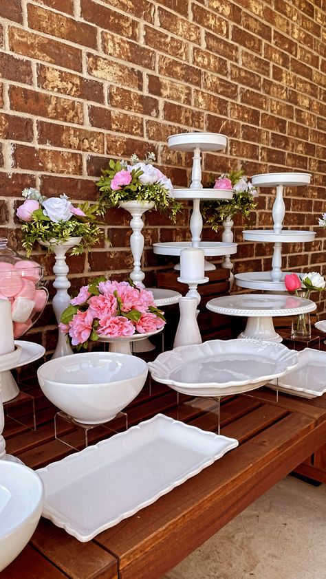 Dessert Bar Set Up Display, Desert Table Setup Ideas, Diy Dessert Stand Display, Treat Table Set Up, Dessert Table Set Up Display, Bunco Decor, Dessert Bar Display, Dessert Table Set Up, 2023 Cakes