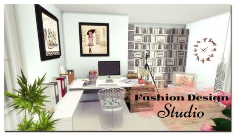 Dinha Gamer: Fashion Design Studio • Sims 4 Downloads Sims 4 Fashion Designer, Fashion Design Studio, Mod Design, Fashion Designer Studio, Garden Interior, Room Garden, Sims 4 Downloads, Sims 4 Update, Designer Studio