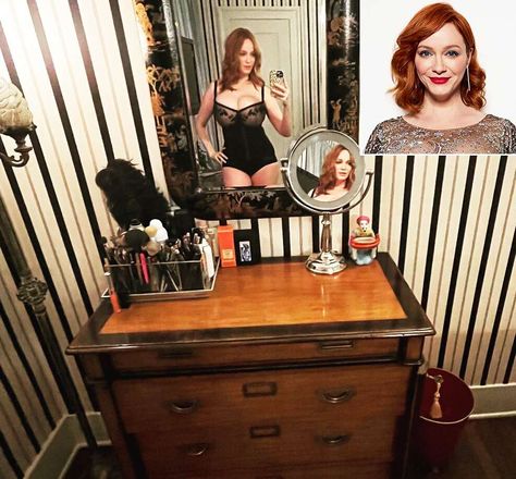 Playful Decor, Los Angeles Homes, Christina Hendricks, Bodysuit Lingerie, Gloria Vanderbilt, Black Lingerie, Mode Vintage, Mad Men, Redheads