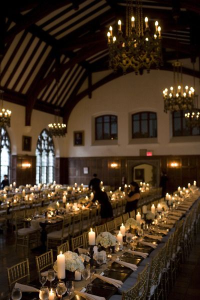 Very similar to my ballroom Mid Evil Wedding, Mid Evil, Candlelit Reception, Hart House, Candle Lite, Hogwarts Christmas, The Great Hall, House Weddings, Candle Table