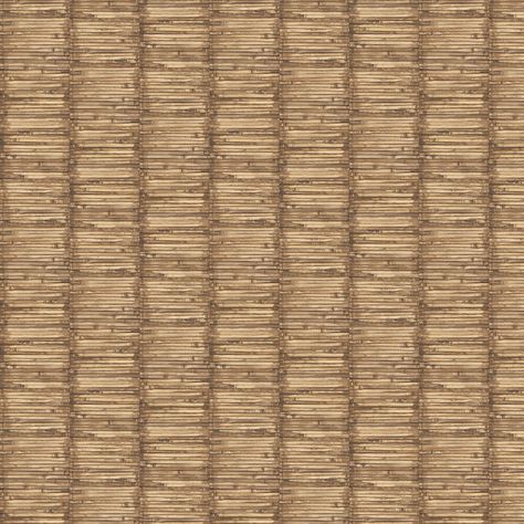 A natural looking wallcovering featuring a continuous bamboo wall effect. Shown here in a brown  beige colourway. Free pattern repeat. Nature In Interior Design, Natural Materials Texture, Bamboo Material, Bamboo Wall Design, Rattan Wall, Bamboo Interior, Beige Texture, Bamboo Interior Design, Bamboo Pattern