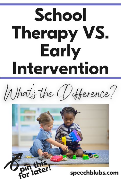 What is early intervention? What is school speech therapy? What happens when my child enters early intervention? What if my child doesn’t qualify for early intervention? These are some of the questions this article addresses. Save this post to be as informed as you can be when deciding what speech therapy options are best for your child. Early Childhood Intervention, Early Intervention Activities, Therapy For Kids, Intervention Classroom, Early Intervention Speech Therapy, Intervention Specialist, Kids Milestones, School Speech Therapy, Speech Delay