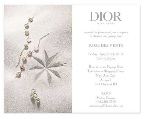 Dior Wedding Invitation, Pop Up Store Invitation, Jewellery Invitation Design, Dior Invitation Card, Popup Invitation, Store Launch Invite, Dior Invitation, Luxury Invitation Card, Dior Party