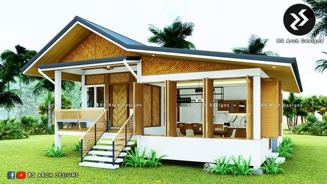 Concrete Small House, House Plans Philippines, Native House Design, Bahay Kubo Design, Modern Bahay Kubo, Design Casa Piccola, Filipino House, Small House Design Philippines, Elevated House