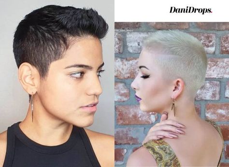 29 Buzz Cut Haircut with Fade - Buzz Cut Haircut 2022/2023 - See 40 photos of this trendy women's haircut Buzz Cut With Fade Women, 1 Inch Buzzcut, Women Buzzed Hair, Women's Fade Haircut, Womens Buzzed Hairstyles, Buzzed Pixie Haircut, Women With Buzzcut, Female Buzz Cut, Crew Cut Women