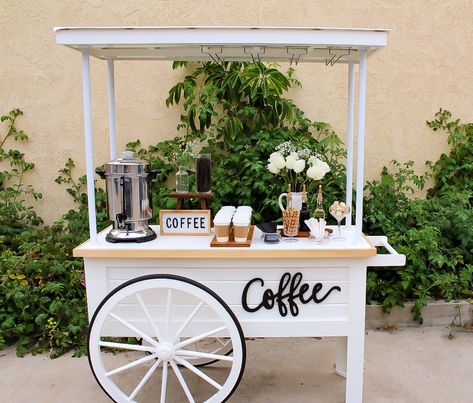 The Cutest Coffee Cart for Weddings, corporate events and more, Orange County CA Coffee Bar, Wedding Bars, Wedding Cocktails, Southern California Wedding Venues, Socal weddings, rustic wedding, BArn Wedding Coffee Bar Ideas Station Party, Wedding Drink Station Bar Carts, Coffee Station For Wedding, Coffee Bar At A Wedding, Coffee Cart Weddings, Coffee Cart For Wedding, Beverage Cart Wedding, Coffee Bar For Event, Coffee Bar Event Ideas