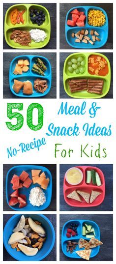 50 Kid-Friendly Meal and Snack Ideas- NO RECIPES Needed Snack Ideas For Kids, Foods Ideas, Kids Breakfast, Baby Recipes, Kids Cooking Recipes, Snacks For Kids, Toddler Lunches, Recipe Sweet, Toddler Snacks