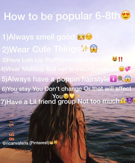 This is Not that you have to be popular but to be well known😘👑 How Be Popular In School, Become Popular At School, How To Become Famous In School, How To Become Popular In School, How To Be Cool In Middle School, How To Get More Popular In School, How To Be A Popular Girl In School, How To Get Noticed, Tips To Be Popular In School