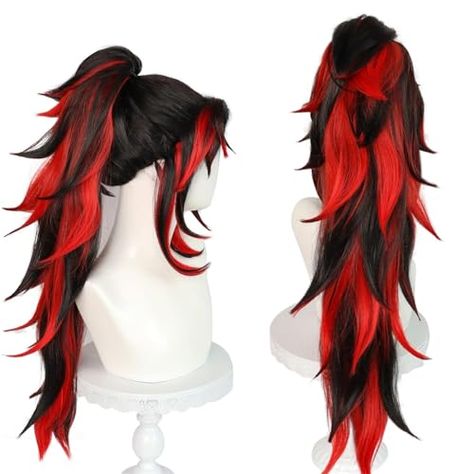 Anime Halloween Costume, Red Hair Men, Party Wig, Mask Ideas, Men's Wigs, Anime Wigs, Halloween Costume Party, Anime Halloween, Long Red Hair