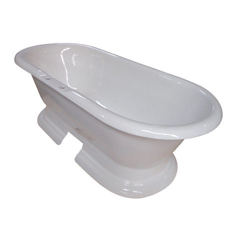 Found it at Wayfair - Aqua Eden Soaking Bathtub Soaker Bathtub, Pedestal Tub, White Tub, Freestanding Bathtub, Soaking Bathtubs, Clawfoot Tub, Tub Filler, Kingston Brass, Luxury Bath