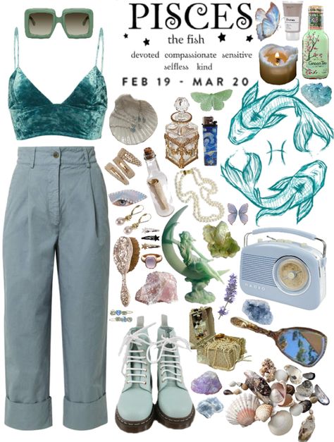 Sea Witch Inspired Outfit, Sea Clothing Aesthetic, Ocean Theme Outfit Women, Pieces Outfits Zodiac, Sea Outfit Aesthetic, Pisces Inspired Outfits, Sea Witch Aesthetic Fashion, Water Witch Aesthetic Outfit, Pisces Aesthetic Clothes