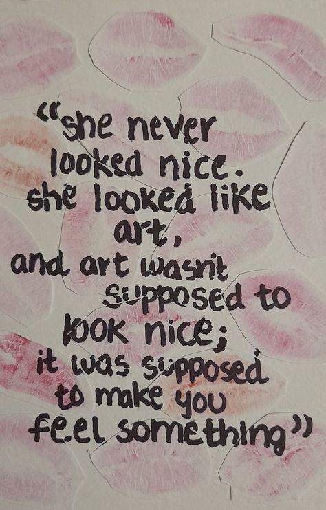 Indie Quotes, Pink Wallpaper Quotes, Lips Quotes, Park Quotes, Poem Design, Lips Art Print, Eleanor And Park, Handmade Poster, Ink Lettering