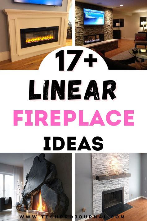 Add sleek, modern elegance to your home with these stunning linear fireplace ideas! Whether you’re looking for a chic centerpiece for your living room or a stylish addition to your outdoor space, these linear fireplace ideas offer a streamlined design that brings warmth and sophistication to any area. Modern Farmhouse Linear Fireplace, Linear Gas Fireplace Ideas With Tv Above, Fireplace Ideas Small Living Rooms, Linear Gas Fireplace Ideas, Modern Gas Fireplace Ideas With Tv, Fireplace Electric Ideas, Gas Fireplace Wall Ideas With Tv, Fireplace Makeover With Tv Above, Modern Gas Fireplace Ideas Living Rooms