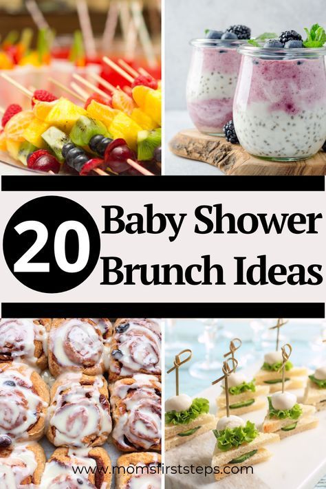 Looking for baby shower brunch ideas? This list of 20 easy-to-prepare, delicious, baby shower brunch food ideas will help you plan the perfect baby shower. This list will inspire you whether you're the expectant mom-to-be or if you're a loved one helping to plan the baby shower. Happy brunching! Brunch Ideas For Baby Shower Girl, Brunch Ideas For Baby Shower Boy, Brunch For Baby Shower Ideas, Baby Shower Brunch Menu Ideas Easy, Baby Shower Food Ideas Brunch, Brunch Baby Shower Food Ideas, Brunch Food For Baby Shower Ideas, Morning Baby Shower Food, Brunch Ideas Baby Shower Breakfast