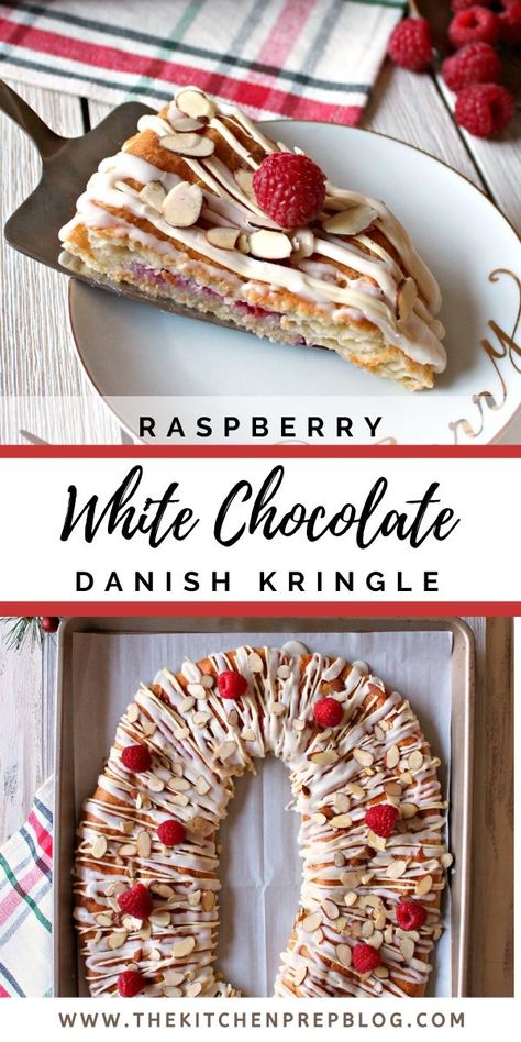 Danish Raspberry Ribbons, Kringle Recipe With Puff Pastry, Homemade Kringle Recipe, Cherry Kringle Recipe, Homemade Kringle, Christmas Kringle Recipe, Raspberry Kringle Recipe, Kringle Recipe Wisconsin, Hannakuh Recipes