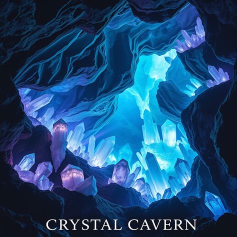 Luminous Cave of Crystals  #crystalcave #fantasyworld #enchantment #art #poster Cave Background Concept Art, Crystal Cave Fantasy Art, Crystal Cave Art, Crystals Poster, Crystal Cave, Art References, Fantasy World, Art Poster, Art Reference