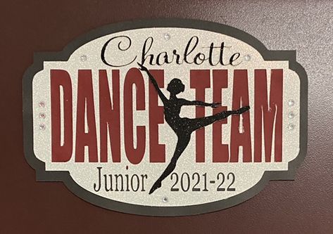 Locker Decorations For Dance Team, Dance Team Locker Signs, Locker Signs Dance Team, Dance Locker Signs, Locker Name Tags, High School Lockers, Dance Decor, Locker Ideas, Locker Signs