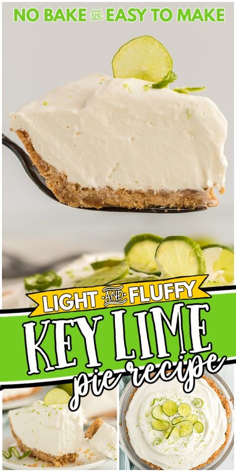 Key Lime Pie Meringue, Cool Whip Key Lime Pie Recipe, 3 Ingredient Key Lime Pie, Fluffy Key Lime Pie, Healthy Key Lime Pie Recipe, Key Lime Pie Recipe No Bake, Whip Recipes, Healthy Key Lime Pie, Easy Key Lime Pie