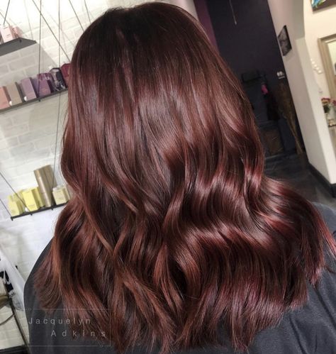 Copper Red Brown Hair Color, Cranberry Brown Hair, Copper Maroon Hair, Cherry Wood Hair Color, Black Hair With Red Brown Highlights, Brown Maroon Hair, Maroon Brown Hair, Chocolate Brown Red Hair, Mahogany Hair Color Brown