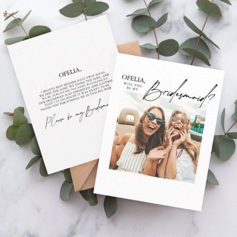 Bridesmaid Letter, Bridesmaid Funny, Bridesmaids Proposal, Modern Bridesmaid, Bridesmaid Proposal Card, Bridesmaid Invitation, Bridesmaid Boxes, Square Photo, Unique Bridesmaid