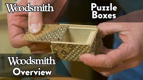 A Japanese Puzzle Box can be a challenge to open, but building one of these creative boxes is sure to be a test of your woodworking skills, as well. Japanese Puzzle Box, Woodworking Projects Gifts, Japanese Puzzle, Wooden Puzzle Box, Challenge Video, Puzzle Boxes, Creative Box, Scrap Wood Projects, Wood Working Gifts