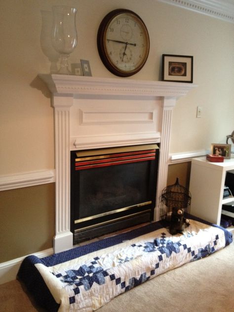 I painted my living room today and when I posted the pictures someone asked me what I had around my fireplace. My recent love affair with Pinterest had me thinking that maybe I should write a quick… Baby Proof Fireplace, Fireplace Guard, Baby Proof, Fireplace Hearth, My Living Room, Baby Proofing, Baby Safety, Baby Decor, Wood Stove