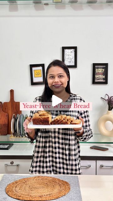 Dhruvi Jain on Instagram: "✨Craving a healthier bread option? 
Try my homemade yeast-free whole wheat bread! It’s wholesome, nutritious, and perfect for any meal. 

Made with simple ingredients, it’s an easy way to enjoy fresh, homemade bread without the fuss. 

Head over to my YouTube channel for the full recipe and step-by-step guide. The link is in my Bio💕
Don’t forget to subscribe for more delicious and healthy recipes. 

Let’s bake together and make healthy eating fun and easy! 

[healthy, wholewheat, wheat, wheat recipes, Yeastfree, yeast free, no yeast, no Maida, homemade, homemade bread, bread making, bread recipes]

#bread #breadbaking #breadmaking #noyeast #noyeastbread #breadlover #wholehwheat #wheatbread #homemadebread #youtube" Bread Recipe Without Eggs, Healthier Bread, Homemade Yeast, Healthy Breads, Jain Recipes, No Yeast Bread, Wheat Bread Recipe, Making Bread, Wheat Recipes