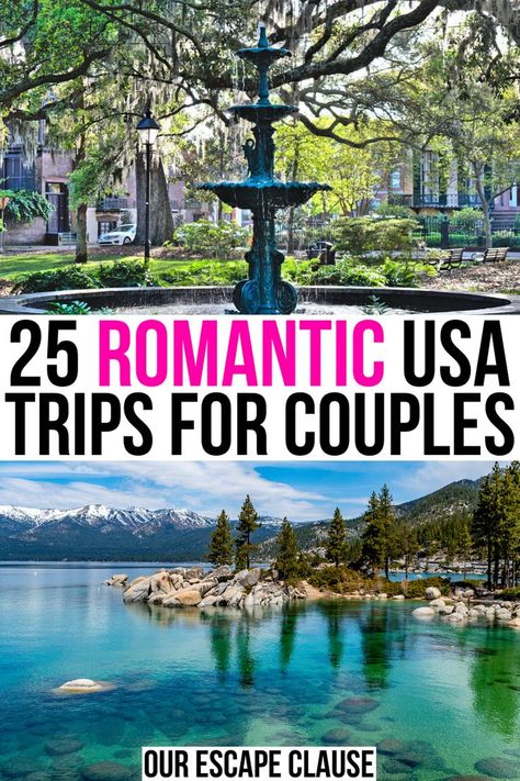 Trips For Couples, Couples Trips, Romantic Trips, Usa Trips, Romantic Travel Destinations, Us Travel Destinations, Romantic Destinations, Romantic Vacations, Romantic Places