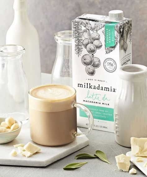 Milk Product Photography, Dairy Photography, Cereal Milk Latte, Milk Photography Food Styling, Dairy Products Photography, Barista Oat Milk, Plant Based Milk Photography, Macadamia Milk, Vegan Creamer