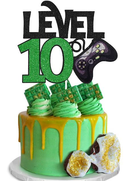 Game Birthday Cake, Boys 8th Birthday, Video Game Cakes, 8th Birthday Cake, Gaming Party, Gamer Party, 10 Birthday Cake, 8 Birthday, Cake Supplies